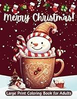 Algopix Similar Product 19 - Large Print Merry Christmas Coloring