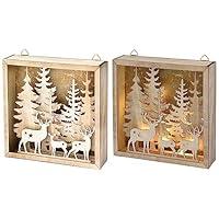 Algopix Similar Product 19 - LightUp Wood Trees and Reindeer