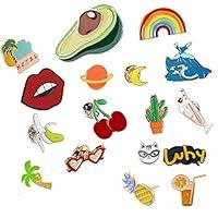 Algopix Similar Product 11 - Souarts 17Pcs Cartoons Fruit Enamel