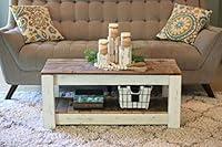 Algopix Similar Product 17 - White Combo Coffee Table with Shelf