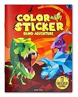 Algopix Similar Product 14 - Dino Adventure (Color with Sticker)