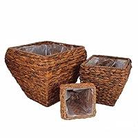 Algopix Similar Product 17 - Benjara Voguish Sea Grass Basket Set