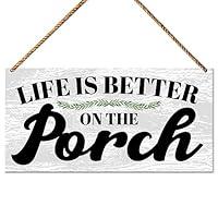 Algopix Similar Product 4 - Porch Patio Wood Sign Decor