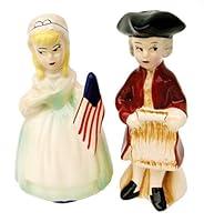 Algopix Similar Product 13 - Colonial Couple Salt & Pepper Set 4 in