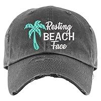 Algopix Similar Product 14 - Resting Beach Face Hat  Distressed