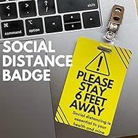 Algopix Similar Product 20 - Social Distancing badge  Caution 6