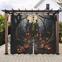 Algopix Similar Product 7 - Halloween Outdoor Curtains for Patio