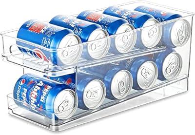 4 Pack Soda Can Organizer Rack for Pantry, Stackable Beverage Soda Can  Storage D