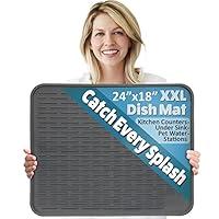 Algopix Similar Product 10 - XXL Silicone Dish Drying Mat for