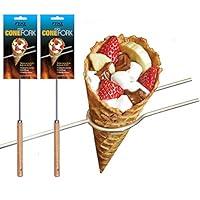 Algopix Similar Product 15 - 2 Mini Cone Forks Campfire Cone