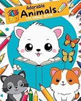 Algopix Similar Product 2 - ADORABLE ANIMALS COLORING BOOK Learn