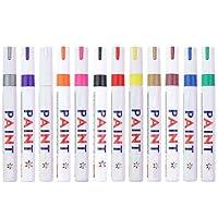 Algopix Similar Product 19 - 12 Colors Waterproof Tire Paint Pen