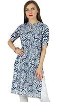 Algopix Similar Product 12 - Bimba Women Blue Cotton Tunic Ethinc