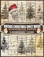 Algopix Similar Product 15 - Vintage Christmas Sheet Music Scrapbook