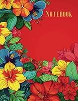 Algopix Similar Product 10 - Notebook Red Floral Notebook College