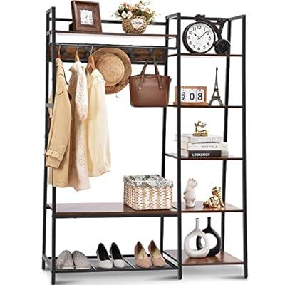 4-in-1 Entryway Hall Tree with Side Storage Shelves 17 Stories