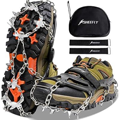 Crampons for Hiking Boots, Hiking Spikes for Boots with 19