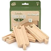 Algopix Similar Product 9 - 4Piece 35 Straight Wooden Train