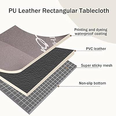 Leather tablecloth waterproof table cloth Heat-resistant table mat office  Desk tablecloth customize leather table protector