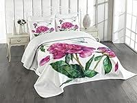 Algopix Similar Product 13 - Ambesonne Flower Bedspread Watercolor