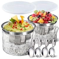 Algopix Similar Product 7 - LIMOEASY Chilled Dip Bowl 2 Pack