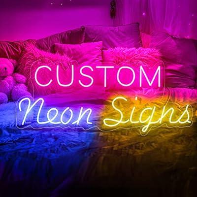  Custom LED Neon Signs, Handmade Personalised Neon Lights for  Bedroom Wedding Birthday Party Home Wall Décor Bar Salon Neon Light Sign,  Company Logo or Business Signs ( Optional 18'' to