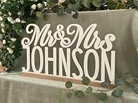 Algopix Similar Product 4 - Freestanding Mr and Mrs table sign for