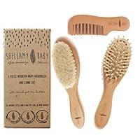 Algopix Similar Product 1 - Wooden Baby Hair Brush Set includes