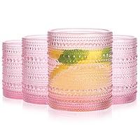 Algopix Similar Product 14 - abrwyy Pink Drinking Glasses Set of 4