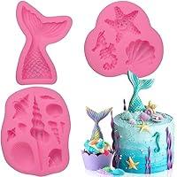 Algopix Similar Product 8 - SAKOLLA Mermaid Theme Silicone Fondant