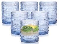 Algopix Similar Product 2 - abrwyy Blue Drinking Glasses Set of 6