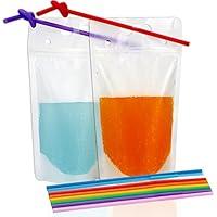 Algopix Similar Product 7 - Tomnk 50pcs Clear Drink Pouches Bags