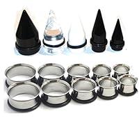 Algopix Similar Product 16 - Zaya Body Jewelry 15 Pc Huge Tapers Ear