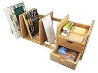 Algopix Similar Product 18 - Natural Bamboo Desk Organizer with