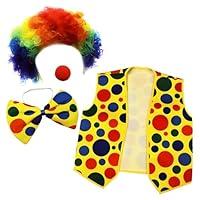 Algopix Similar Product 13 - Tigerdoe Clown Costume Set  Wig Nose