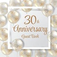 Algopix Similar Product 2 - 30th Anniversary Guest Book Gold