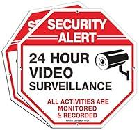 Algopix Similar Product 4 - Video Surveillance Signs 2 Pack 12 x