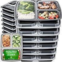 Algopix Similar Product 4 - Meal Prep Containers 3 Compartment 15