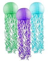 Algopix Similar Product 2 - Jellyfish Paper Lanterns 3 Pack Purple