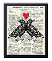 Algopix Similar Product 3 - Crow Love Vintage Dictionary Art