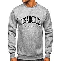 Algopix Similar Product 4 - Mens Crewneck Casual Sweatshirt Letter