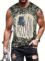 Algopix Similar Product 3 - Theagaea Tank Top Men 4th of July Shirt