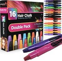 Algopix Similar Product 3 - Hair Chalk 16 Color Double Pack with 6