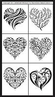 Algopix Similar Product 16 - Armour Rub N Etch Stencil, Fancy Hearts