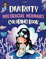 Algopix Similar Product 5 - Multiracial Mermaid Coloring Book for