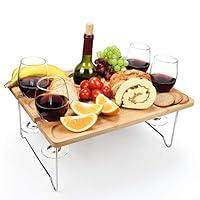 Algopix Similar Product 2 - Tirrinia Bamboo Wine Picnic Table