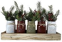 Algopix Similar Product 15 - HOLIDAY Centerpiece Mason JARS in Wood