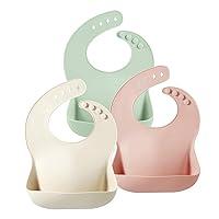 Algopix Similar Product 18 - PandaEar Silicone Baby Bibs Set of 3