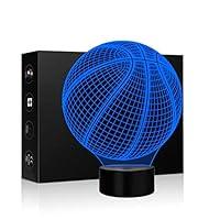 Algopix Similar Product 17 - Basketball 3D Lamp Night Light 7 Color