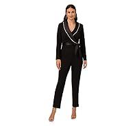 Algopix Similar Product 2 - Long Sleeve Tuxedo Jumpsuit With